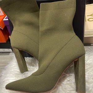 Olive green boots